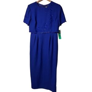 R&M RICHARDS BY KAREN KWONG BLUE WOMEN PARTY DRESS SIZE 10  BRAND NEW WITH TAGS